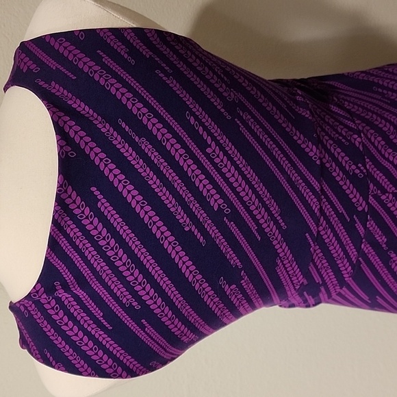 Eddie Bauer Dress Surplice Neck Knit Midi Length Purple Travel Size Medium - Picture 7 of 8